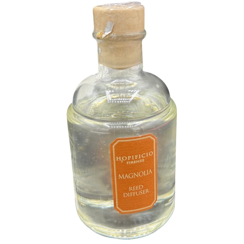 🌿 Hopificio Firenze Magnolia Reed Diffuser Clear Glass Cottagecore Luxe Decor